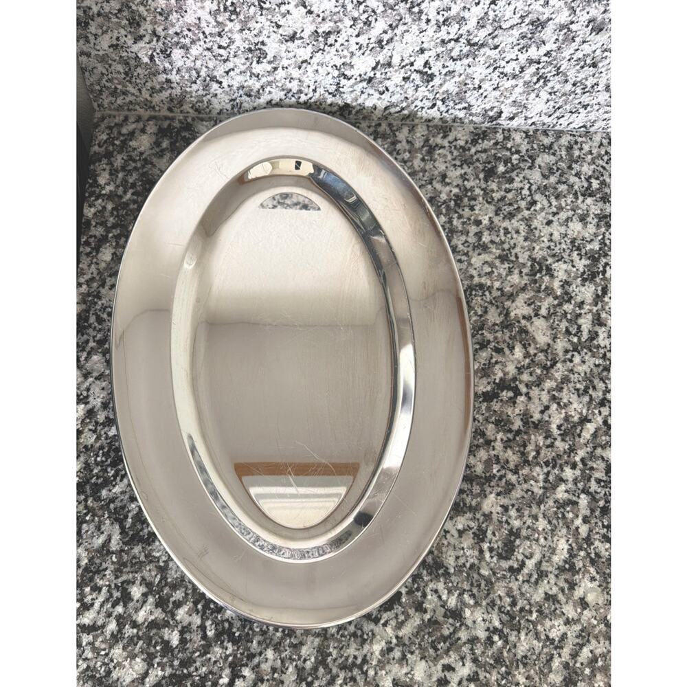 Vintage Farberware Stainless Steel Hostess Tray No. 771 No Box 12”x19”